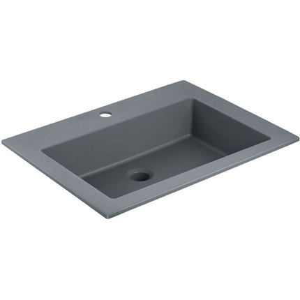 Тумба подвесная с раковиной Vincea Luka 60 см VMC-2L600TO (раковина серая VCB-13600G), дуб табак - фото 5