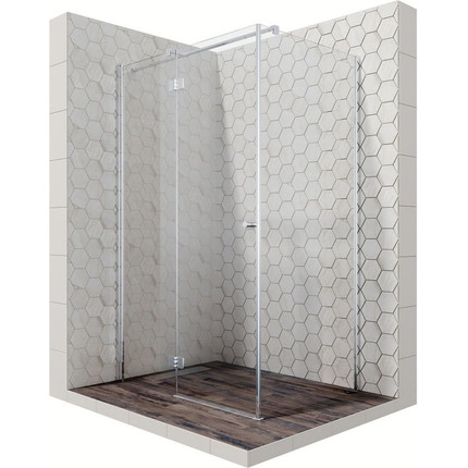 Душевое ограждение Ambassador Diamond 120x80 см 12011107L L, хром/прозрачное - фото 