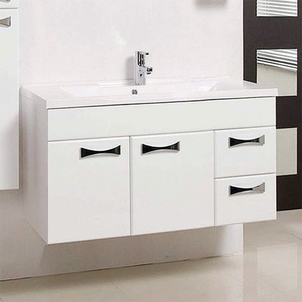 Тумба подвесная с раковиной Акватон Диор 120 см 1A110601DR010, белый - фото 5