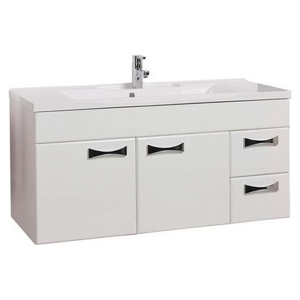 Тумба подвесная с раковиной Акватон Диор 120 см 1A110601DR010, белый - фото 