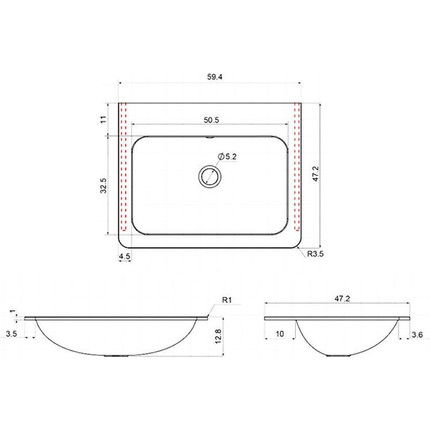 Тумба подвесная с раковиной Vincea Vico 60 см VMC-2V600GW (раковина черная VCB-2VP600B), белый глянец - фото 4