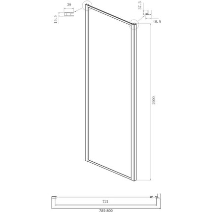 Душевое ограждение Ambassador Forsa 110x80 см 17022217ABB-80ABB, чёрный/тонированное - фото 8