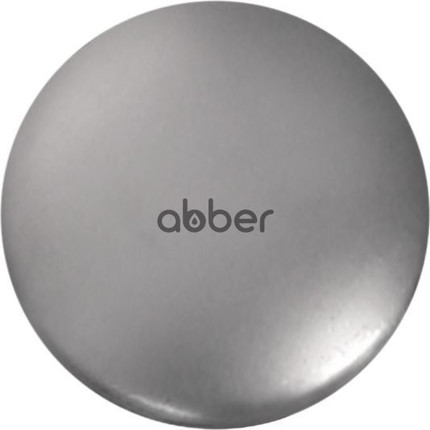 Декоративная крышка на слив для раковины Abber AC0014MS, серебряный матовый - фото 