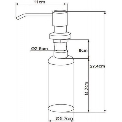 Дозатор для моющего средства Emar ЕД-401D.12, оникс - фото 2