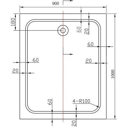 Поддон акриловый Vincea 100х90 см VST-2AR-9010 - фото 3