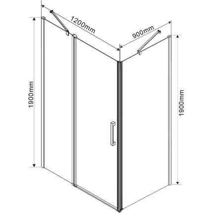 Душевое ограждение Vincea Orta 120x90 см VSR-1O9012CL, хром/прозрачное - фото 3