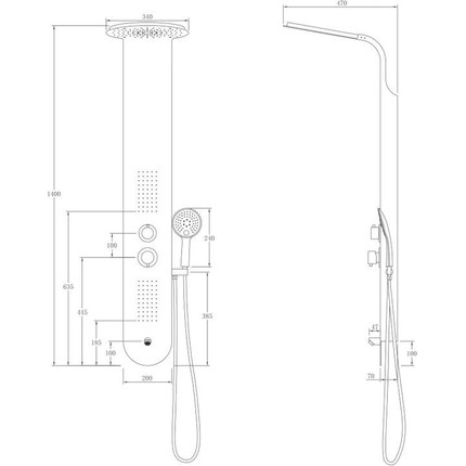 Гидромассажная панель Taliente ТА-G-A03Wcr+s, белый/хром - фото 2