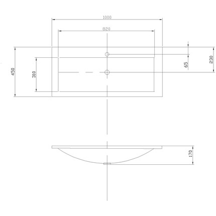 Раковина Акватон Премьер М 100 см 1A70473KPR010 - фото 4