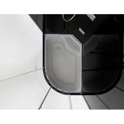 Гидробокс Niagara Ultra NG-214-01LN 120x80 см, черный/тонированное (безсиликоновая сборка) - фото 6