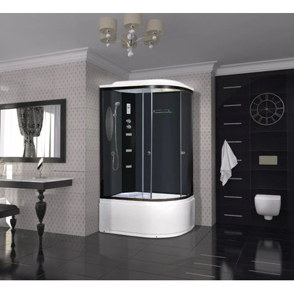 Гидробокс Niagara Ultra NG-214-01LN 120x80 см, черный/тонированное (безсиликоновая сборка) - фото 3