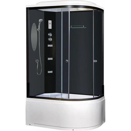 Гидробокс Niagara Ultra NG-214-01LN 120x80 см, черный/тонированное (безсиликоновая сборка) - фото 2