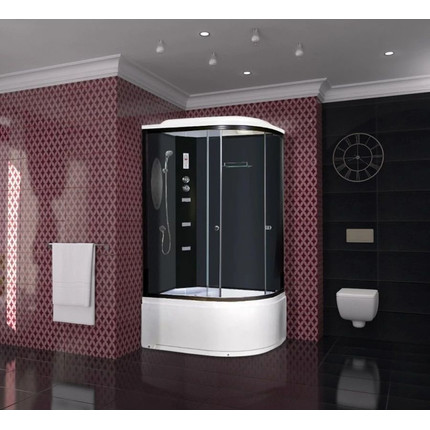 Гидробокс Niagara Ultra NG-214-01LN 120x80 см, черный/тонированное (безсиликоновая сборка) - фото 4