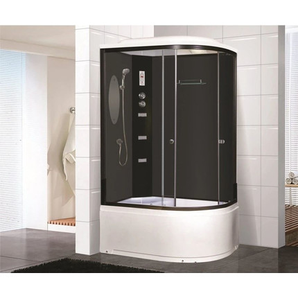 Гидробокс Niagara Ultra NG-214-01LN 120x80 см, черный/тонированное (безсиликоновая сборка) - фото 