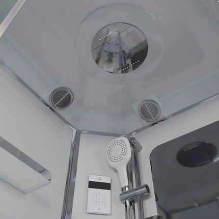 Гидробокс Niagara Ultra NG-307-01R 120x80 см, хром/прозрачное/матовое (безсиликоновая сборка) - фото 10