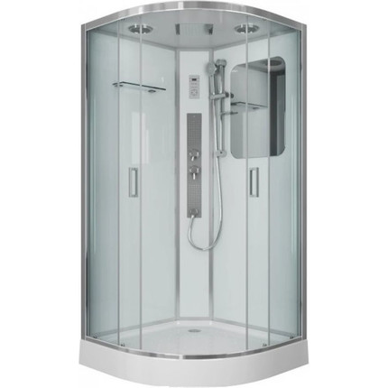 Гидробокс Niagara Premium NG-6001-01G 90x90 см, хром/прозрачное (безсиликоновая сборка) - фото 2