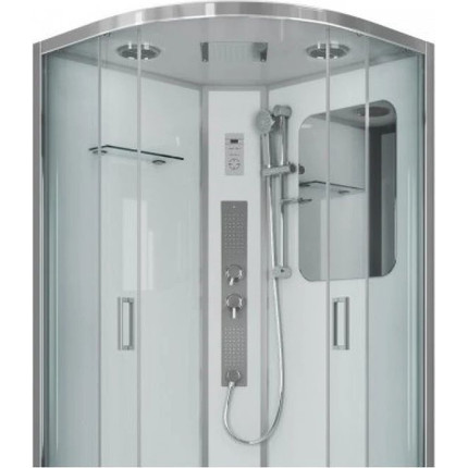 Гидробокс Niagara Premium NG-6001-01G 90x90 см, хром/прозрачное (безсиликоновая сборка) - фото 4