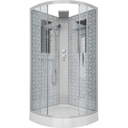 Душевая кабина Niagara Luxe NG-7715WBK 90x90 см, серебро/прозрачное - фото 2