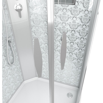 Душевая кабина Niagara Luxe NG-7715WBK 90x90 см, серебро/прозрачное - фото 3