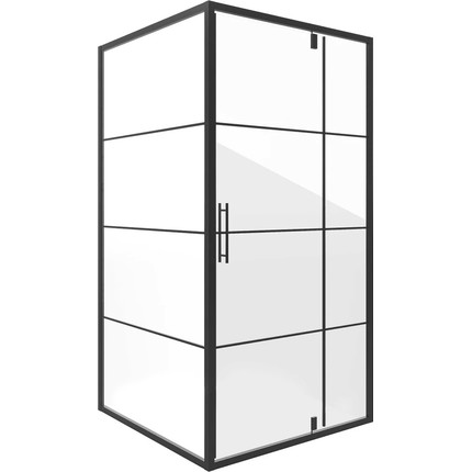 Душевое ограждение Niagara Nova 90x90 см NG-0290-08 BLACK, черный/прозрачное - фото 2