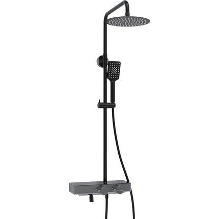 Душевая стойка с термостатом WasserKraft A114.258.130.CB Thermo, черный - фото 