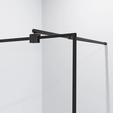 Душевая перегородка Niagara Nova 120 см NG-685-12BLACK с кронштейном, черный/прозрачное - фото 3