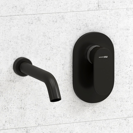 Смеситель для раковины настенный WasserKraft Elbe A74543, черный - фото 2