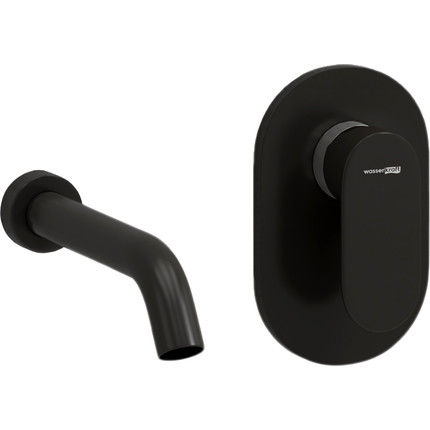 Смеситель для раковины настенный WasserKraft Elbe A74543, черный - фото 