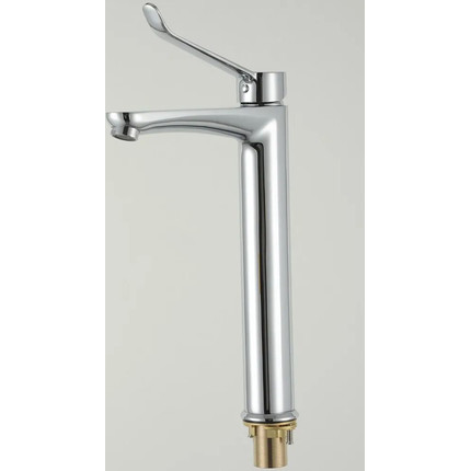 Смеситель для раковины высокий с локтевой (хирургической) ручкой Gappo G1021-21, Цвет производителя: хром - фото 6
