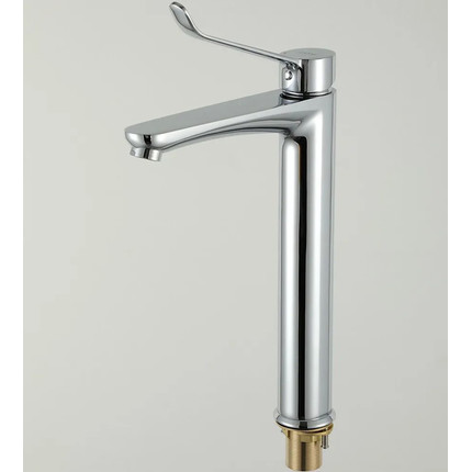 Смеситель для раковины высокий с локтевой (хирургической) ручкой Gappo G1021-21, Цвет производителя: хром - фото 5