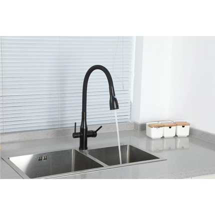 Смеситель для кухни Gappo G4399-66, черный - фото 5