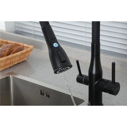 Смеситель для кухни Gappo G4399-66, черный - фото 7