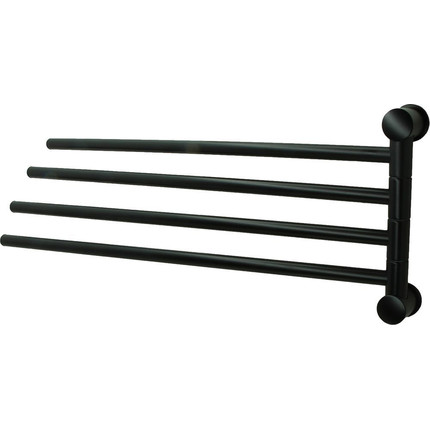 Держатель для полотенец WasserKraft K-1034B, цвет чёрный - фото 