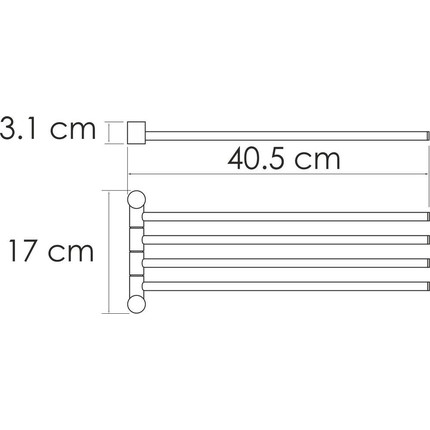 Держатель для полотенец WasserKraft K-1034W, цвет белый - фото 2