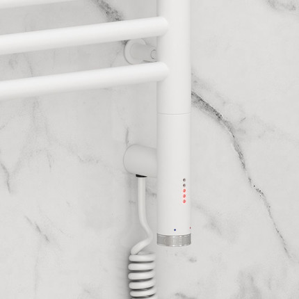 Полотенцесушитель электрический Сунержа Богема 3.0 П14 800x400 мм (прямая перемычка) 30-5805-8040 R, белый матовый - фото 3