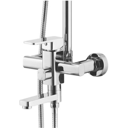 Душевая стойка с поворотным изливом Haiba HB2402 хром - фото, картинка 4 Душевая стойка с поворотным изливом Haiba HB2402 хром - фото 4