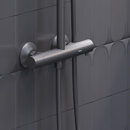 Душевая стойка с термостатом Damixa Jupiter 977800300, черный - фото 4