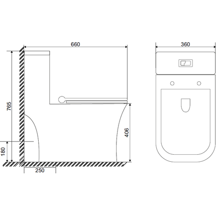 Унитаз-моноблок безободковый Sole Slot с тонкой крышкой микролифт - фото 5