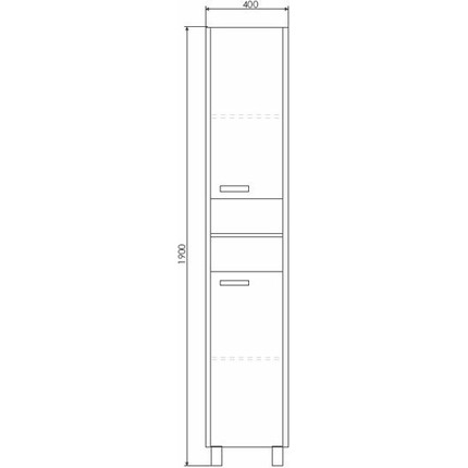 Пенал напольный Comforty Марио 40 см, дуб дымчатый - фото 7