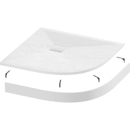 Поддон каменный Grossman Strong 90x90 см GR-S19090, белый матовый - фото 2