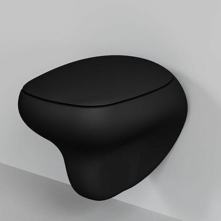 Унитаз подвесной безободковый Ambassador Diamond 123T20201R, черный матовый, Цвет производителя: чёрный - фото 3