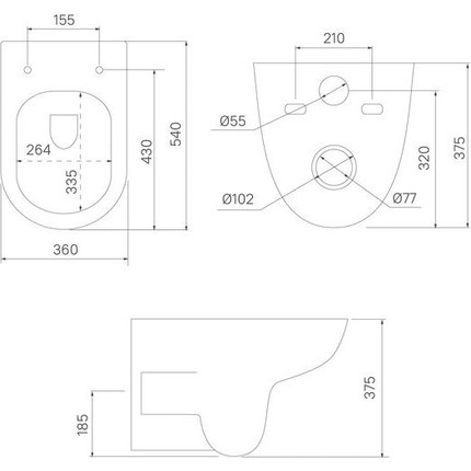 Унитаз подвесной безободковый Iddis Zodiac ZDCRDSEi25 с крышкой микролифт - фото 7