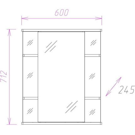 Зеркало-шкаф Onika Глория 60 см R 206008 - фото 2