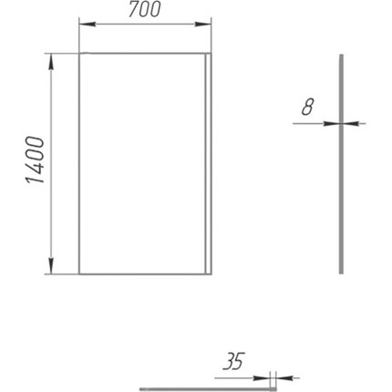 Шторка для ванны Paini Screen 700х1400 мм Paini-ScreenWT70C (стекло 8 мм) чёрный/прозрачное - фото 3