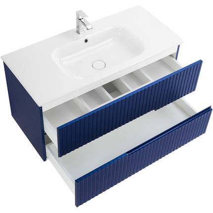 Тумба подвесная с раковиной Cezares DUET-1000-2C-SO-SPF-P 100 см, Sapfiro - фото 6