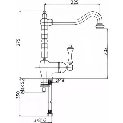 Смеситель для кухни Cezares MARGOT-LLM2-01-N, Цвет производителя: хром - фото 2