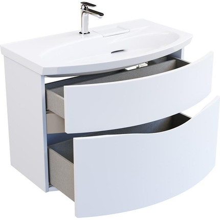 Тумба подвесная с раковиной Kerama Marazzi Riva 80 см RV.80\WHT.M, белый матовый - фото 5