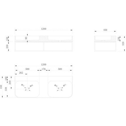 Раковина с консолью Abber Stein 120 см AS2646, белый матовый - фото 3