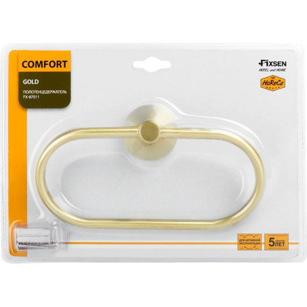 Кольцо для полотенец Fixsen Comfort FX-87011, золото-сатин - фото 3