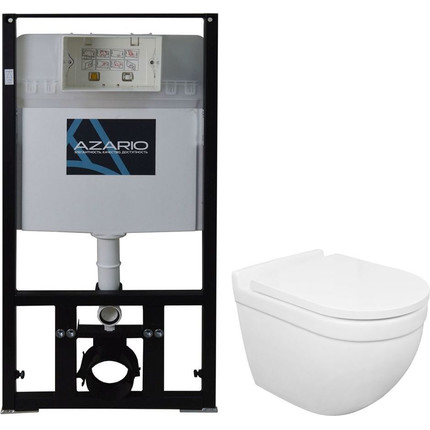 Инсталляция с подвесным безободковым унитазом Azario Fora AZ-8010-1000+AZ-0017 E-R - фото 