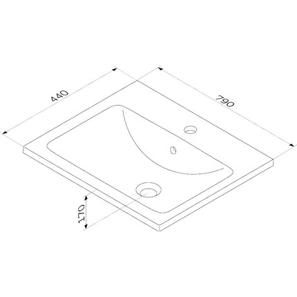 Тумба подвесная с раковиной Am.Pm X-Joy 80 см M85AFHX0802BM, черный матовый, Цвет фасада: чёрный - фото 14